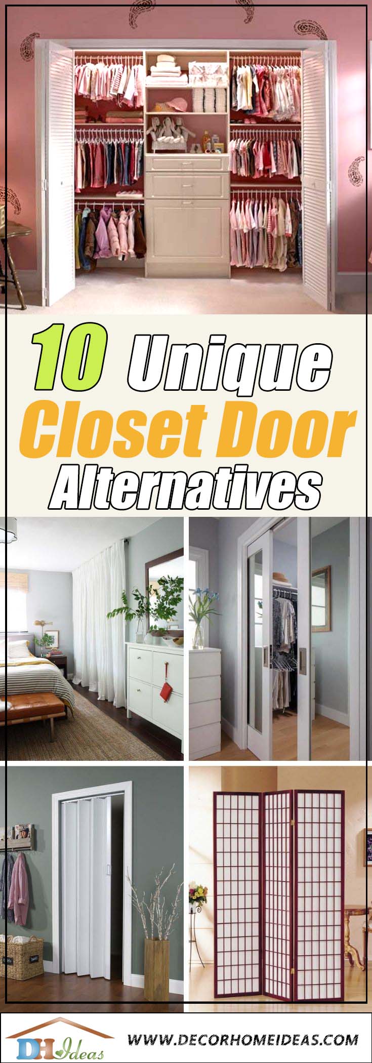 Лучшие альтернативы и варианты дверных шкафов #closet #doors #organization #decorhomeideas
