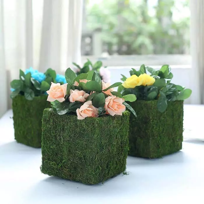 Вдохновение от природы с плантаторами, покрытыми мхом #spring #planter #decorhomeideas