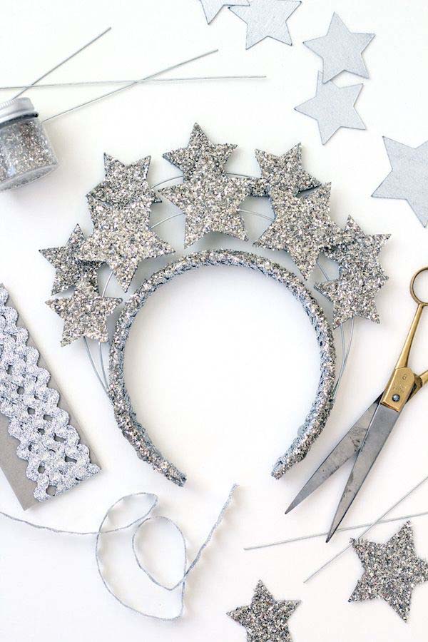 Новогодняя повязка на голову с серебряной звездой # NewYear #decorations #decorhomeideas