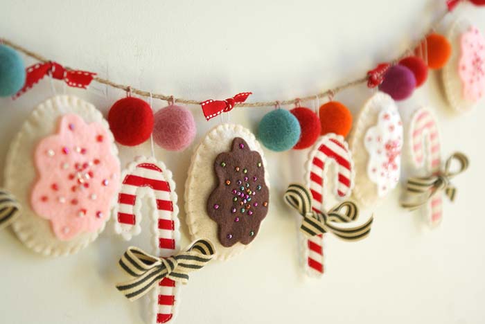 Печенье и сахарные сливы # Рождество # СДЕЛАТЬ # Гирлянда #decorhomeideas