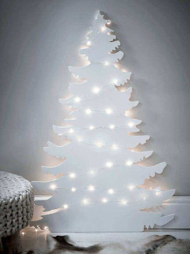 Белый вырез # Рождество # Рождественская елка # нетрадиционные #decorhomeideas