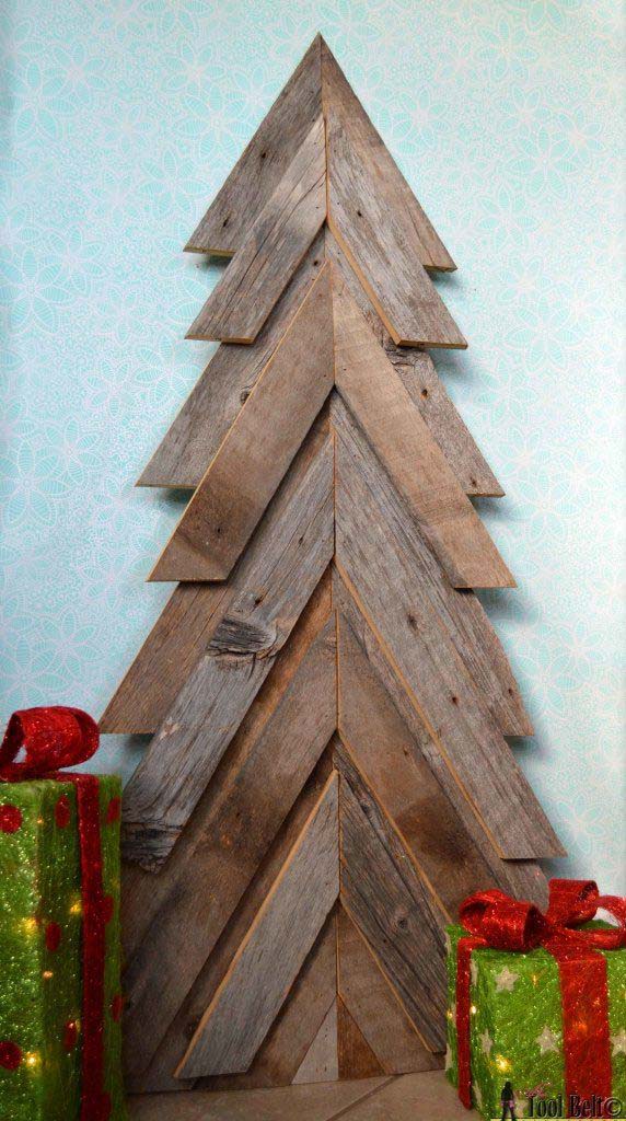 Деревенская новогодняя елка # Рождество # Рождественская елка # поддон #decorhomeideas