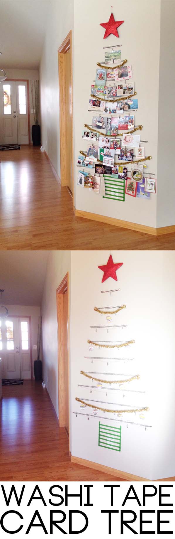 Дерево из открыток от любимых #Christmas #indoordecorations #decorhomeideas