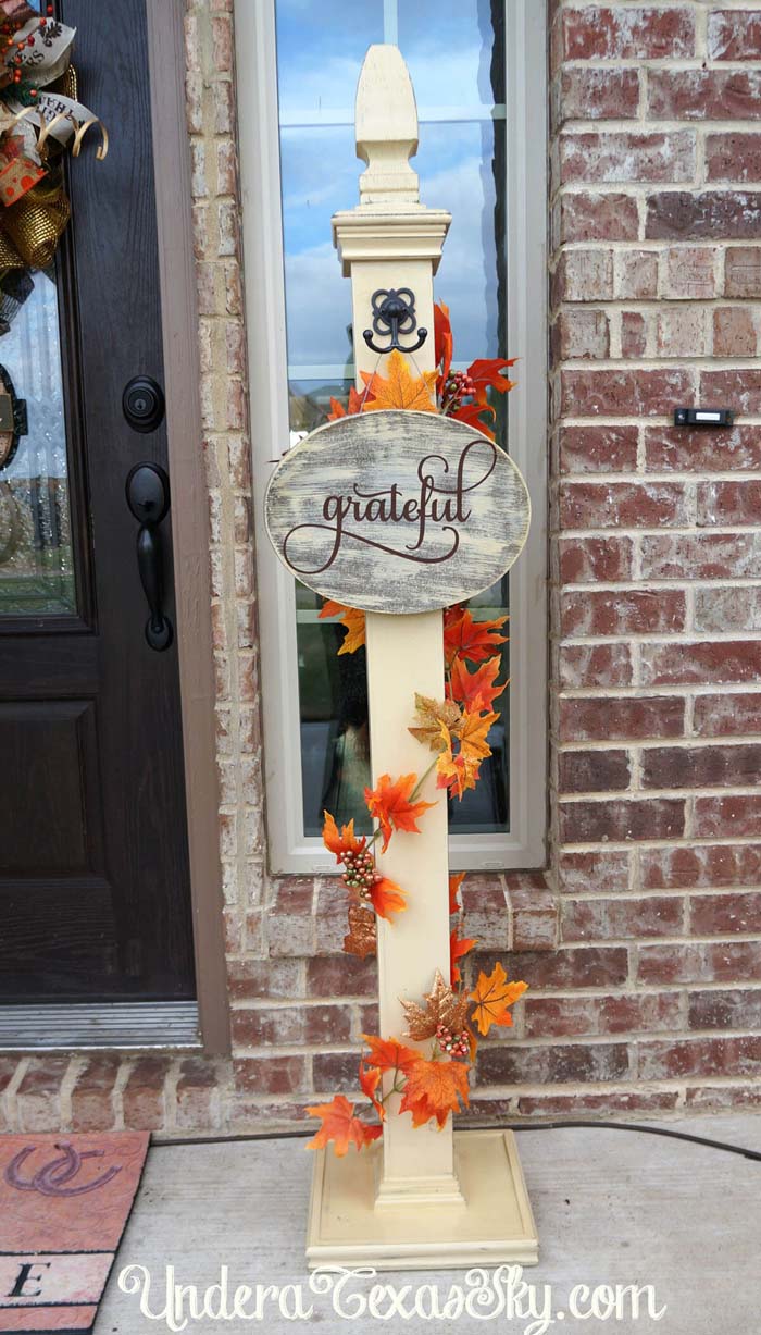 Креативные идеи для приветствия на крыльце на осень #porch #post #decorhomeideas
