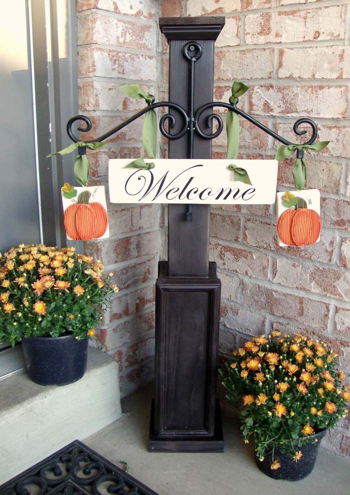 Идеи приветственного поста на Хэллоуин #porch #post #decorhomeideas