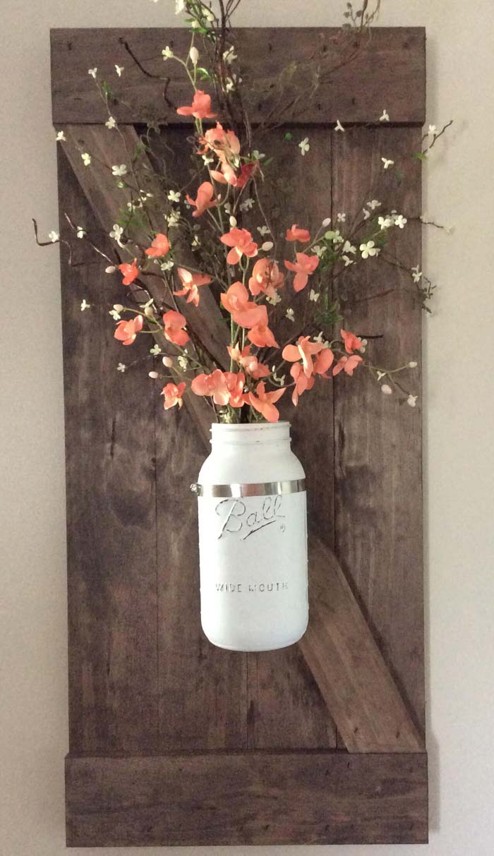 Великолепный расписной цветочный декор кувшина Мейсон #masonjarlights #masonjar #decorhomeideas