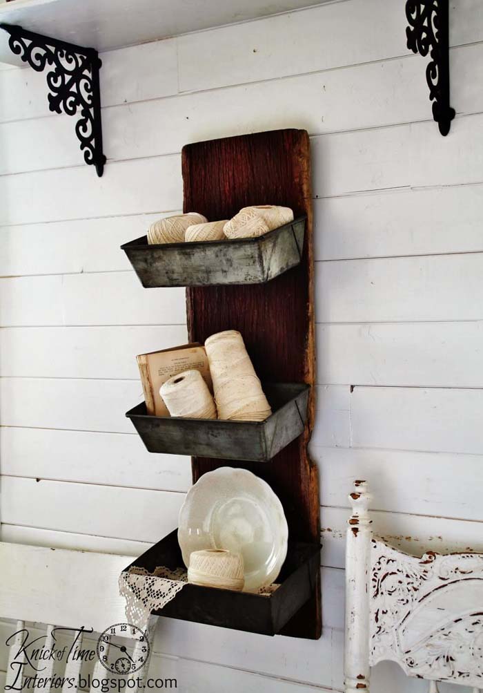 Стеновые ящики для хлеба и дров сарая #rustic #storage #organization #decorhomeideas