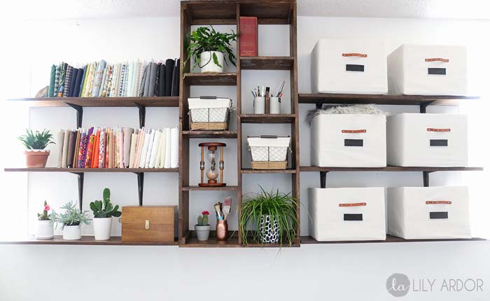 Встроенные полки своими руками #rustic #storage #organization #decorhomeideas