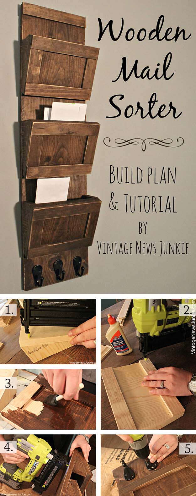 Стеллаж для сортировки почты из дерева DIY #rustic #storage #organization #decorhomeideas