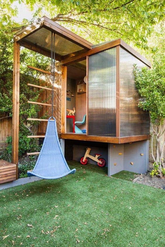 Яркий и современный детский домик # Backyardhouse #decorhomeideas