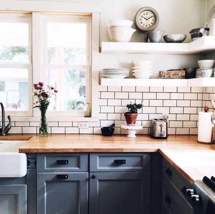 So Fresh So Clean Cottage Kitchen #cottage #kitchen #decorhomeideas