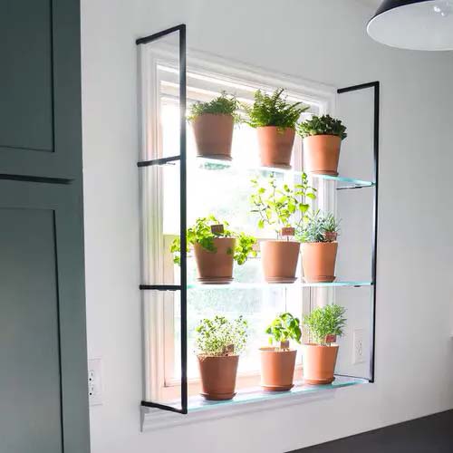 Расширенная внутренняя оконная полка #windowshelf #plants #decorhomeideas