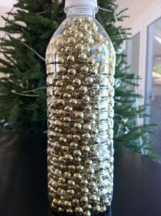 Контейнер для гирлянды из бисера в бутылках # Рождество # хранение # организация #decorhomeideas